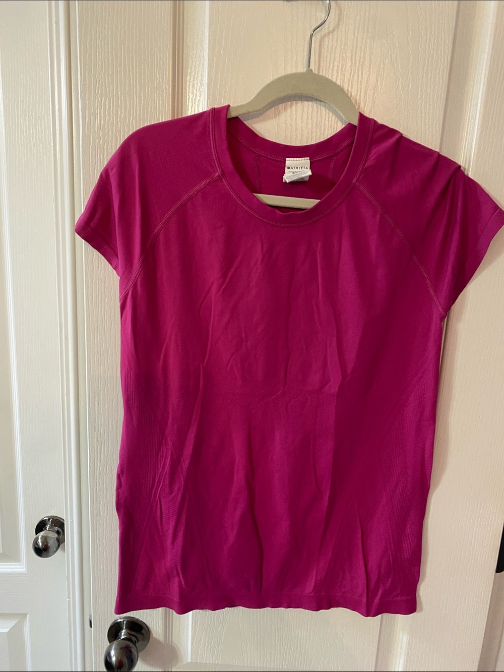 Athleta Magenta Short Sleeve Tee